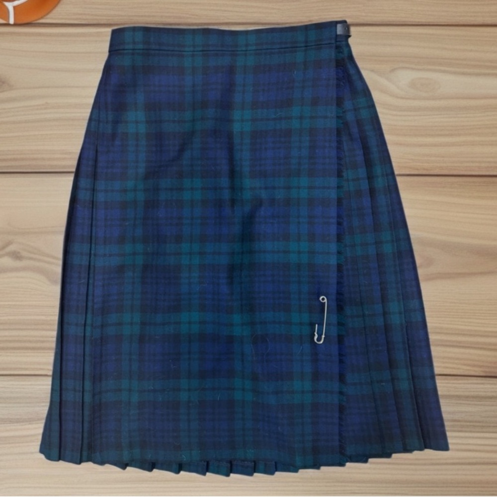 Scottish Wool Black Watch Kilt 32” Waist 28” Length Made in Scotland